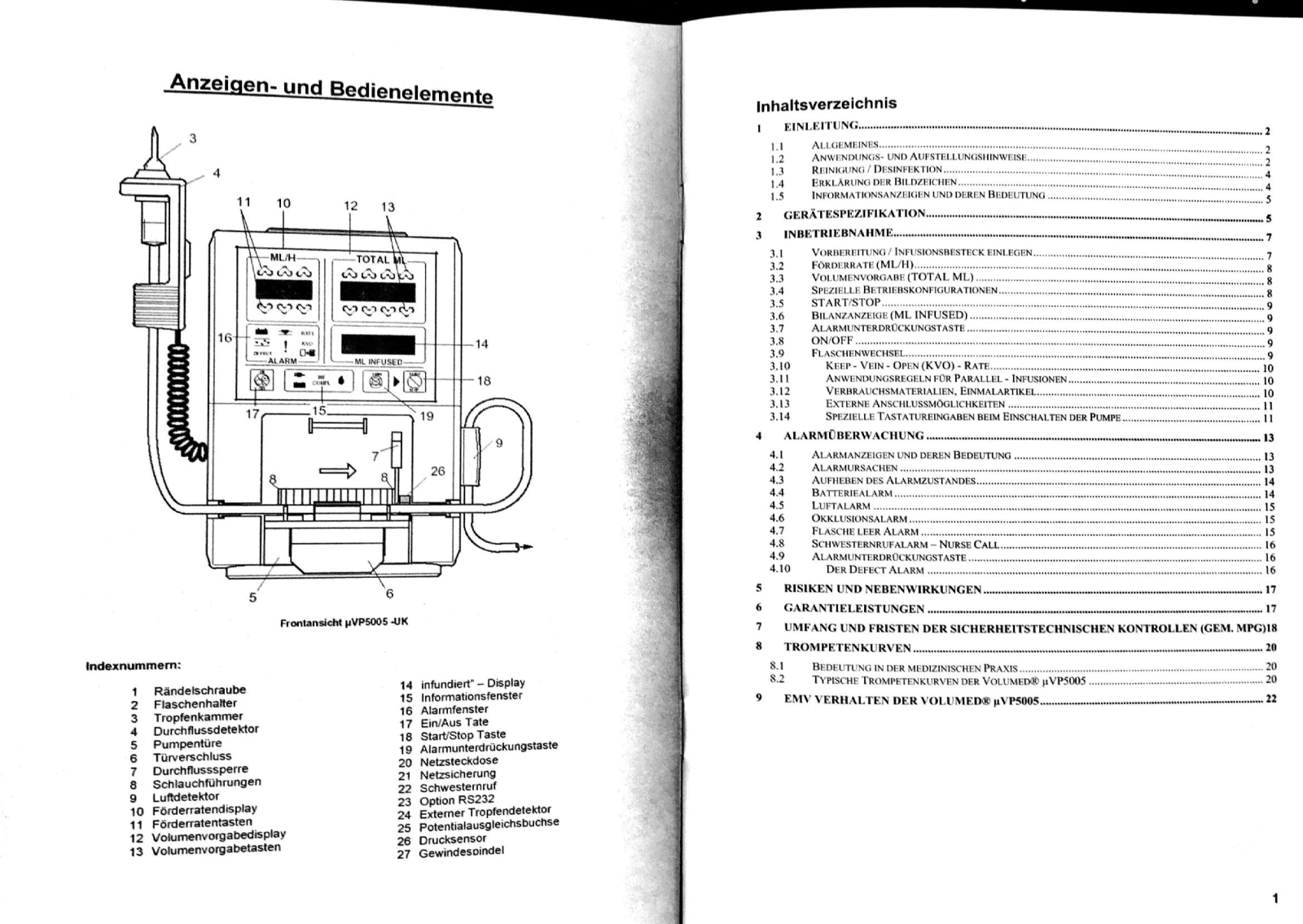 Arcomed Volumed uVP5005 Bedienungsanleitung