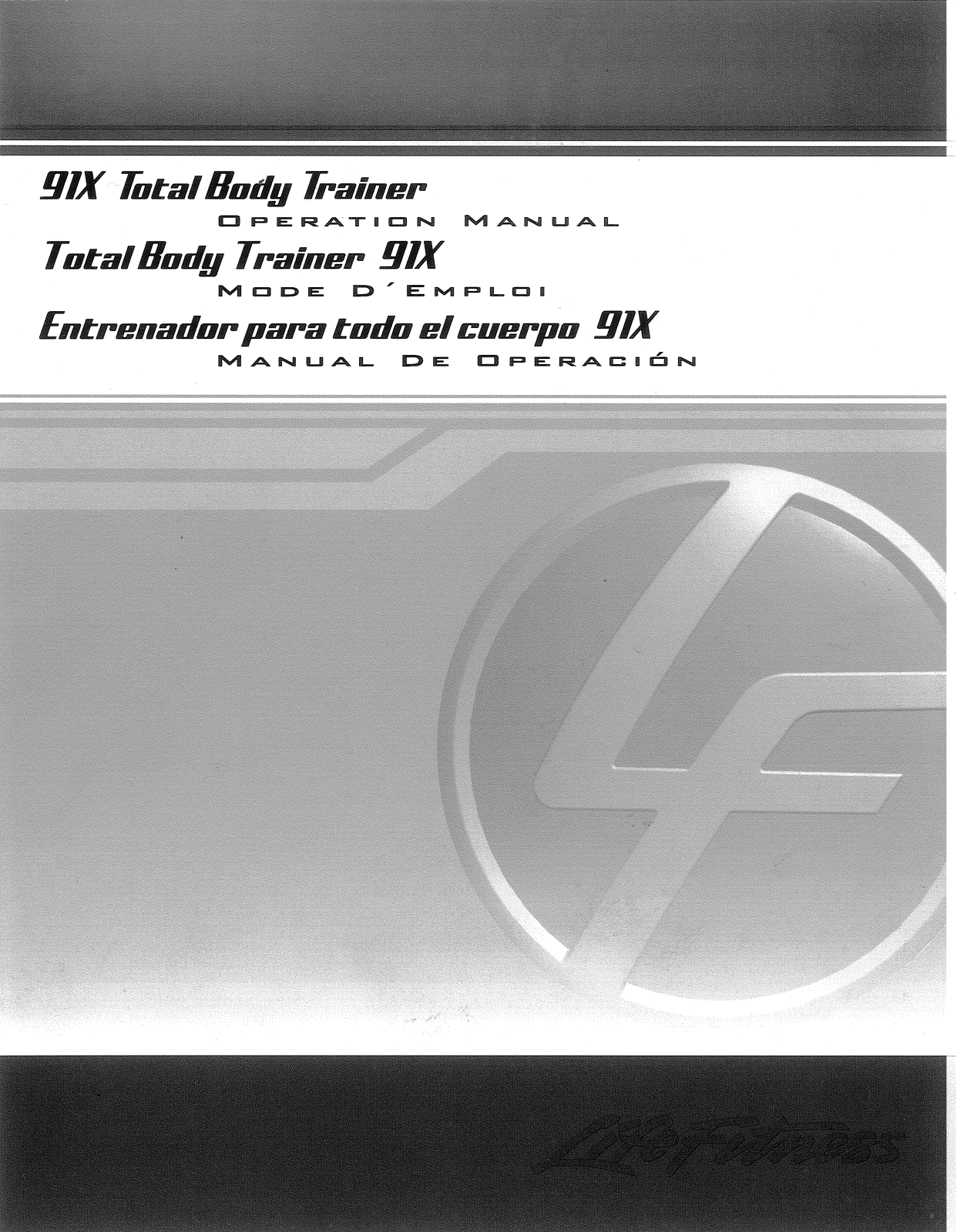 Life Fitness 91X User Manual