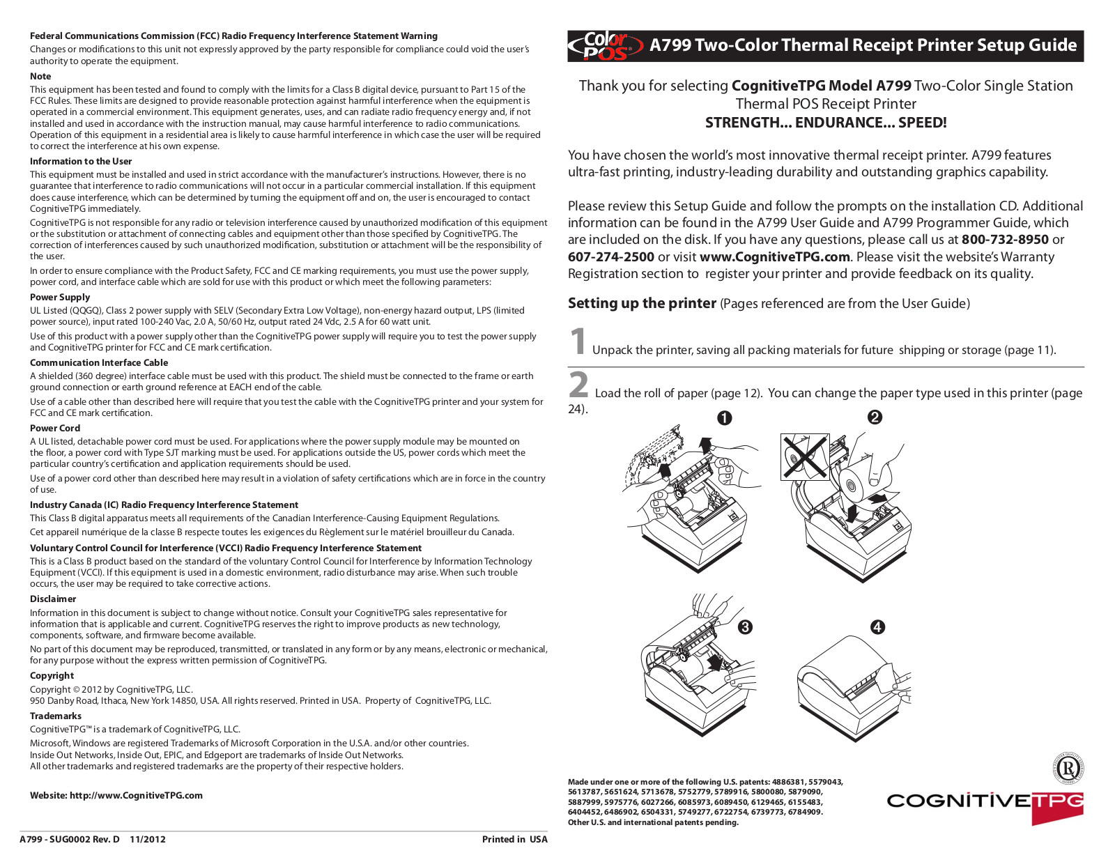 CognitiveTPG A799 User Manual