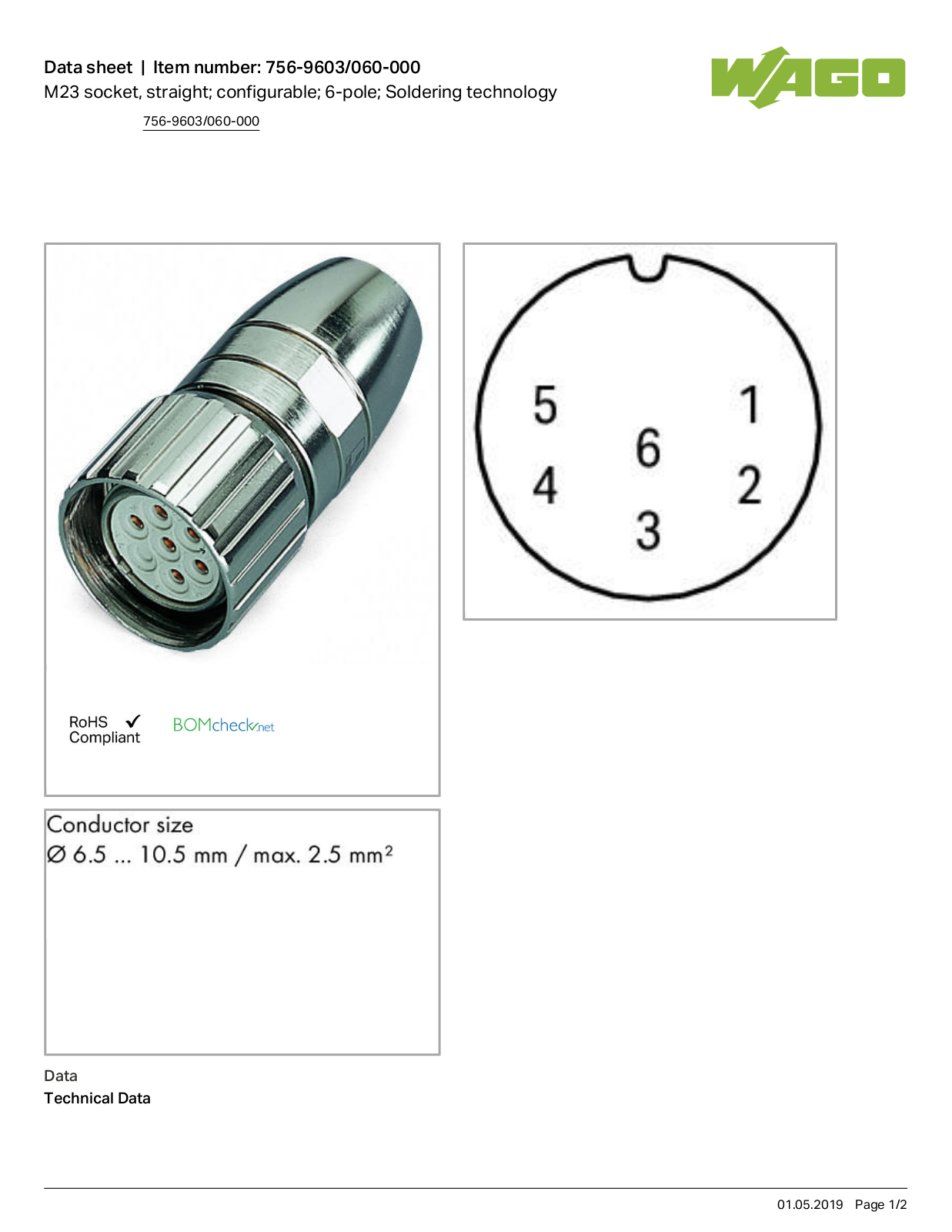 Wago 756-9603/060-000 Data Sheet