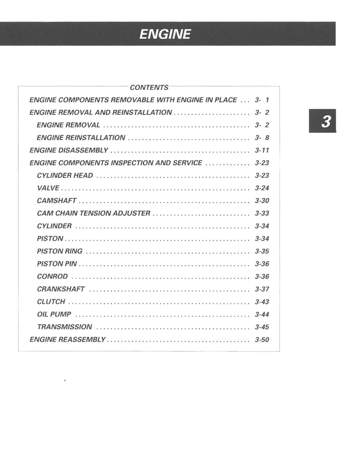 Suzuki GSF1200 1996 1997 Service Manual 4 ENGINE