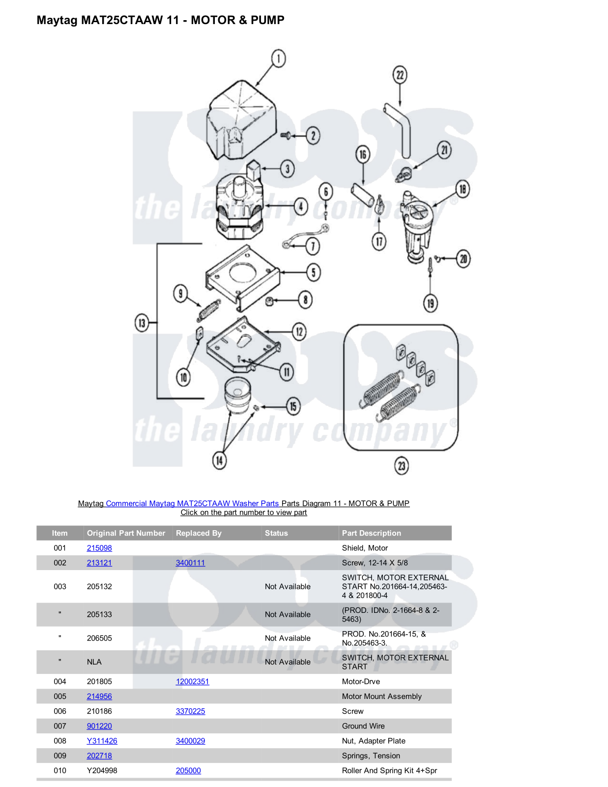 Maytag MAT25CTAAW Parts Diagram