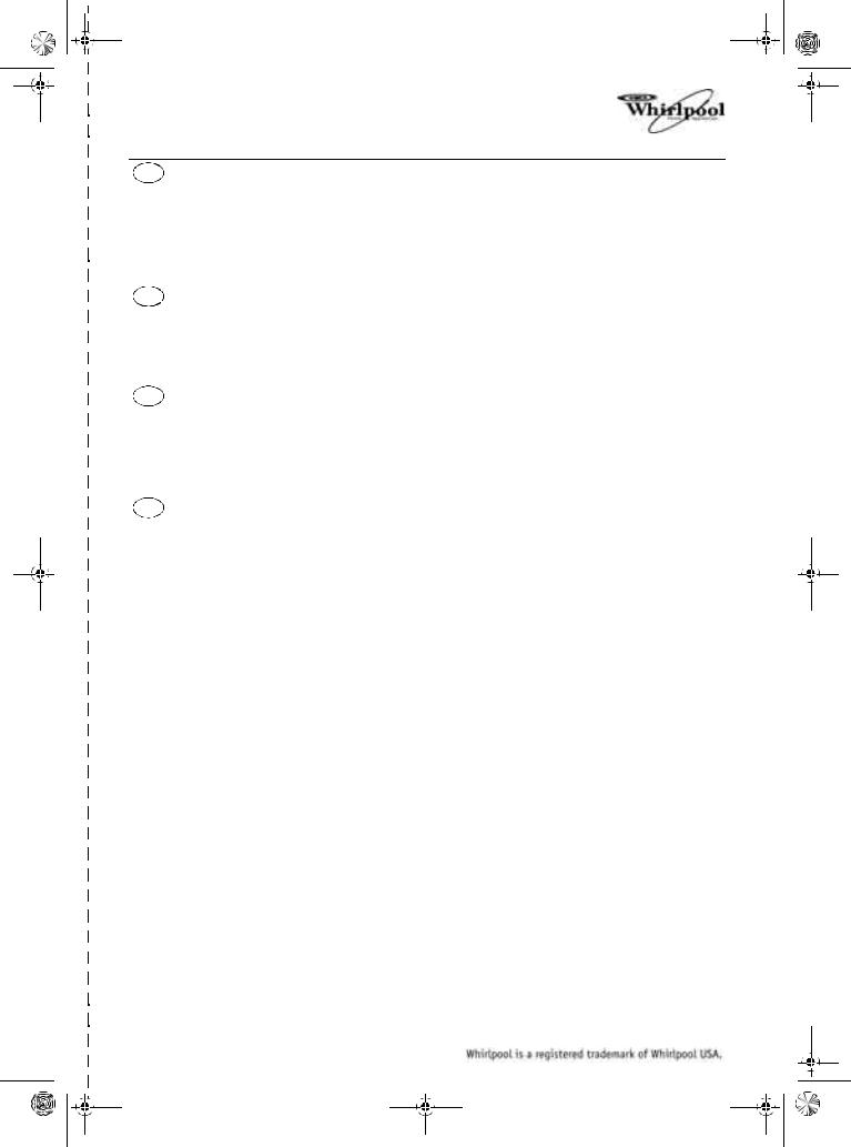 WHIRLPOOL AKR972 User Manual