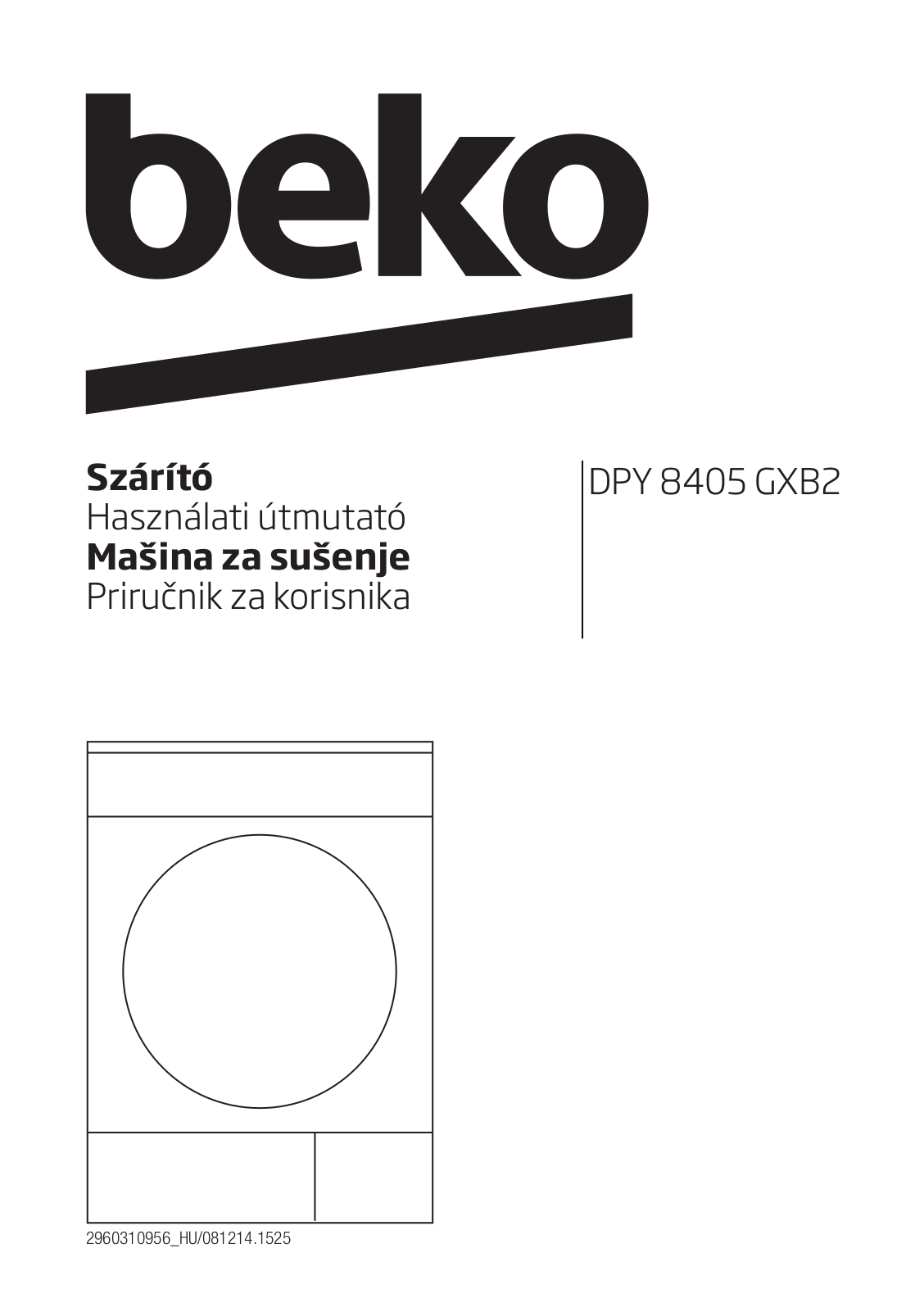 Beko DPY 8405 GXB2 User manual