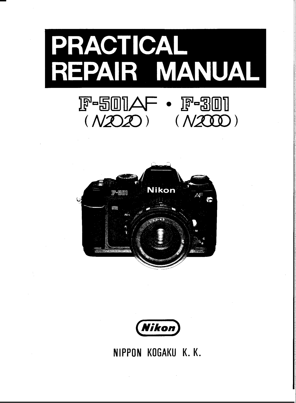NIKON F501AF Repair manual