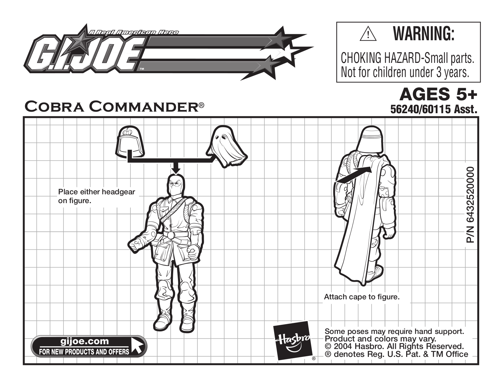 HASBRO GI Joe Link Talbot and Cobra Commander User Manual