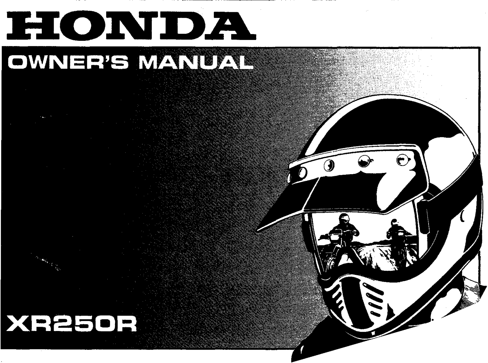 Honda XR250R 1999 Owner's Manual