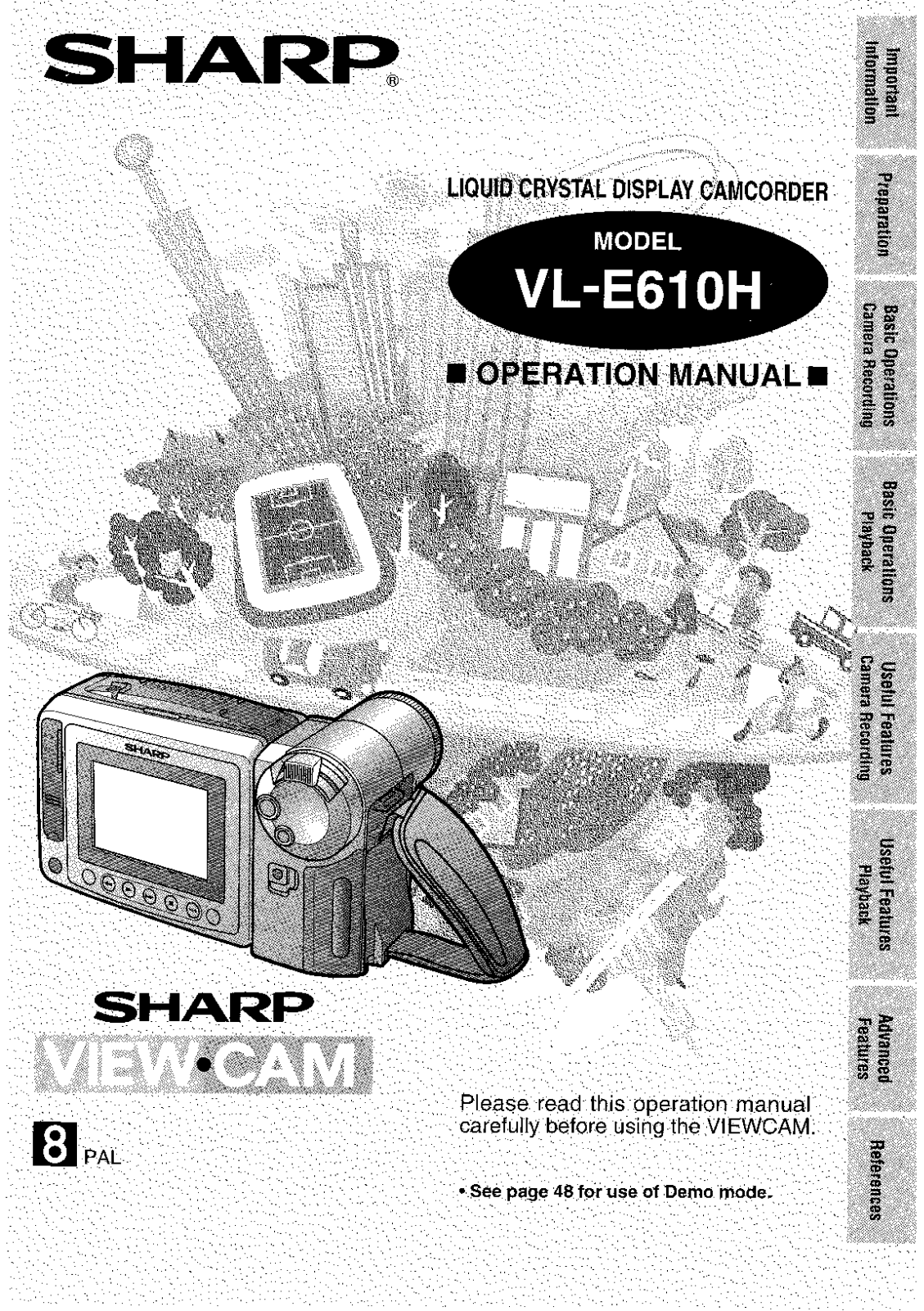 Sharp VL-E610H User Manual