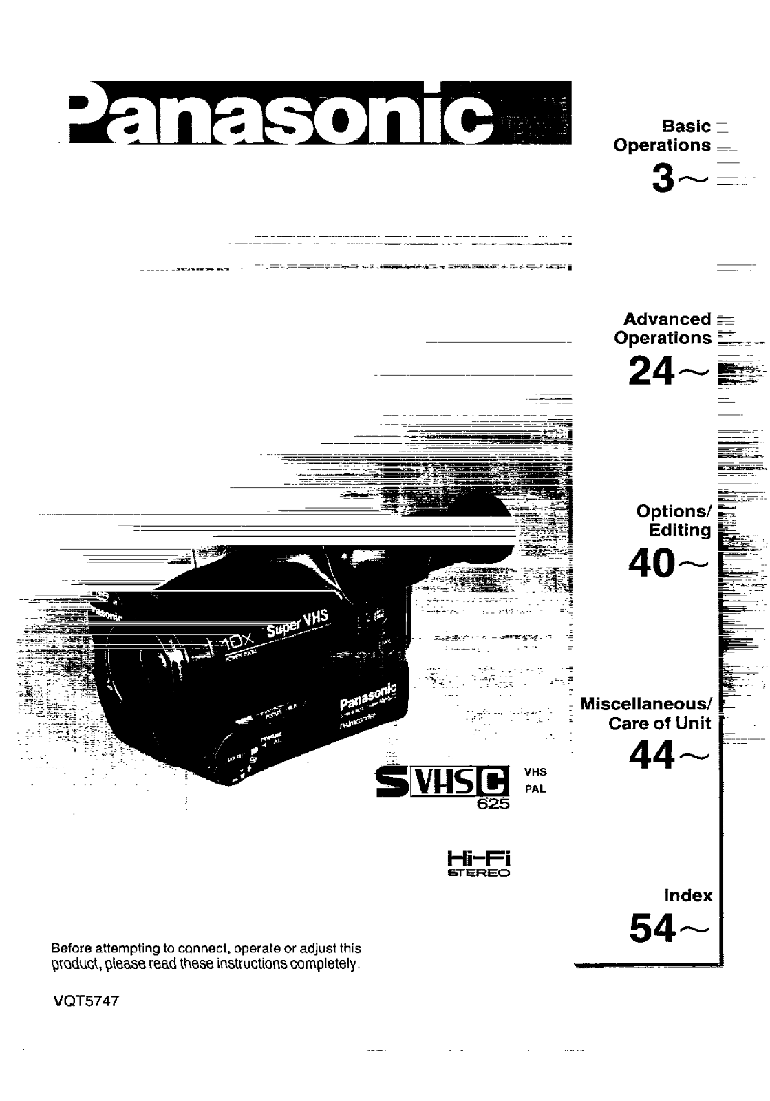 Panasonic NV-S70B User Manual