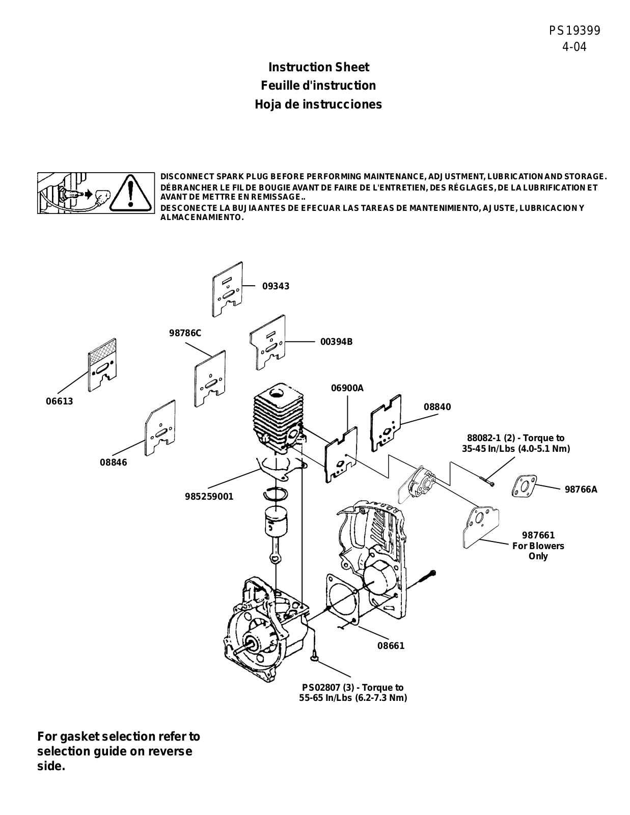 Homelite PS19399 User Manual