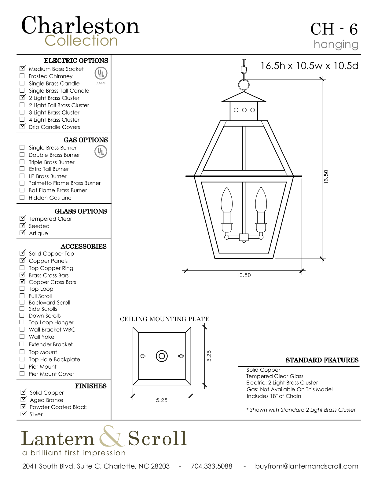 Lantern & Scroll LASC1150 Specifications - ManualMachine.com