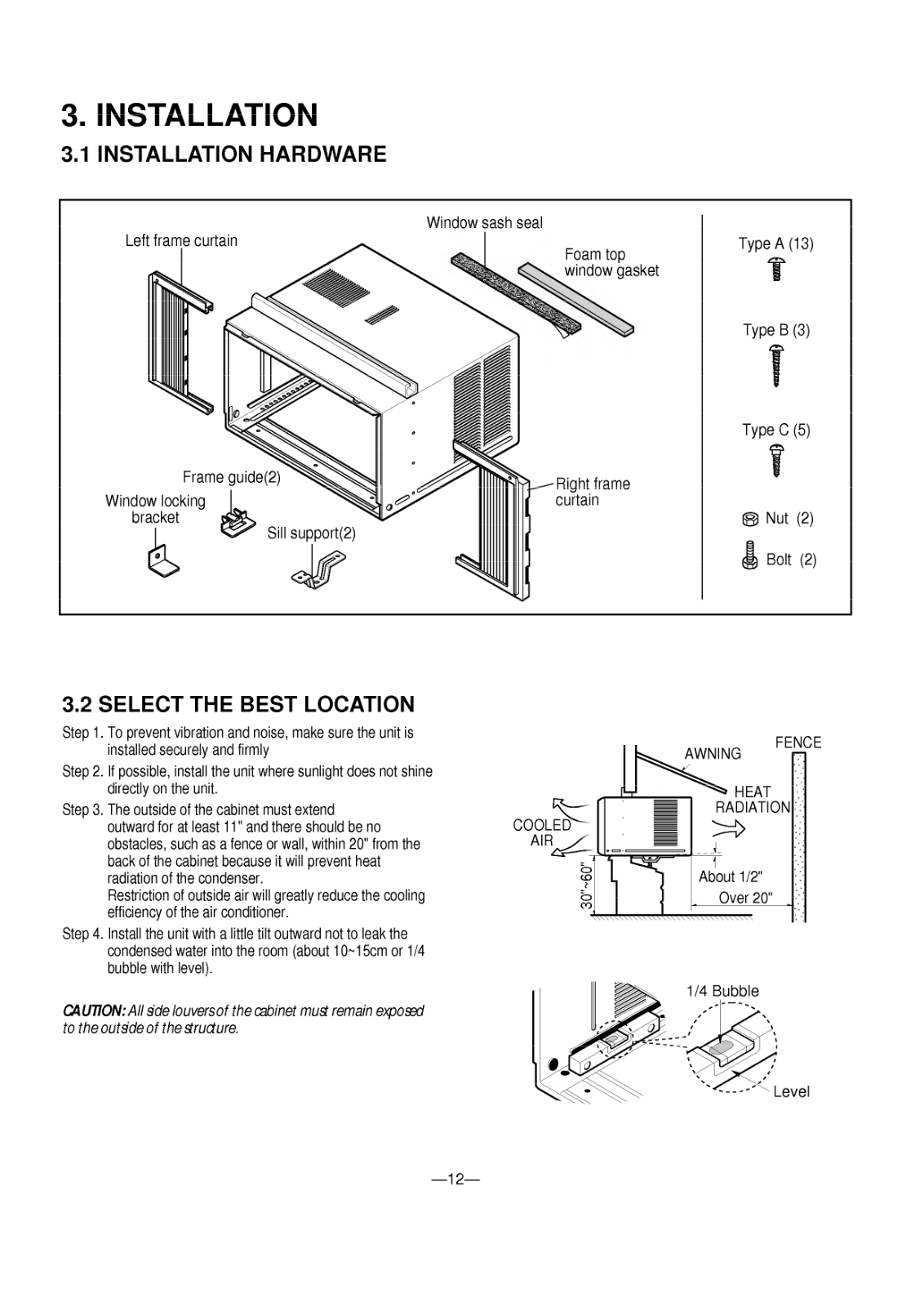 Kenmore 72082 Installation Instruction