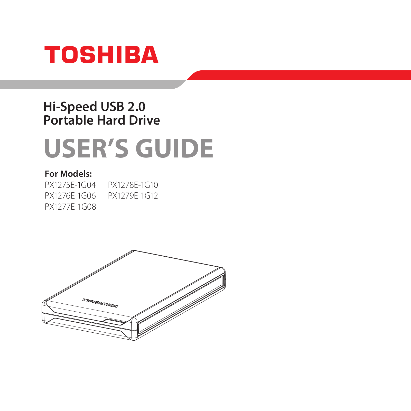 Toshiba px1275E-1g04, px1275e-1g06, px1277e-1g08, px1278e-1g10, pz-1279e-1g12 User Manual