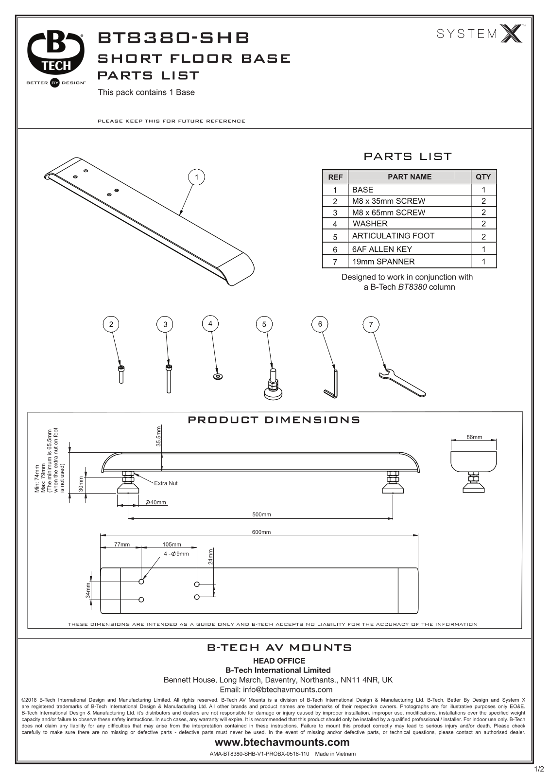 B-Tech BT8380-SHB User guide - ManualMachine.com