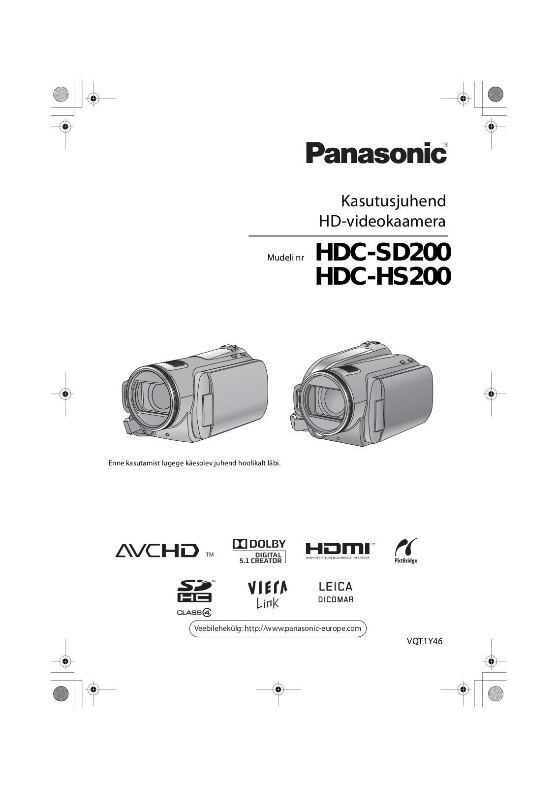 Panasonic HDC-SD200, HDC-HS200 User Manual