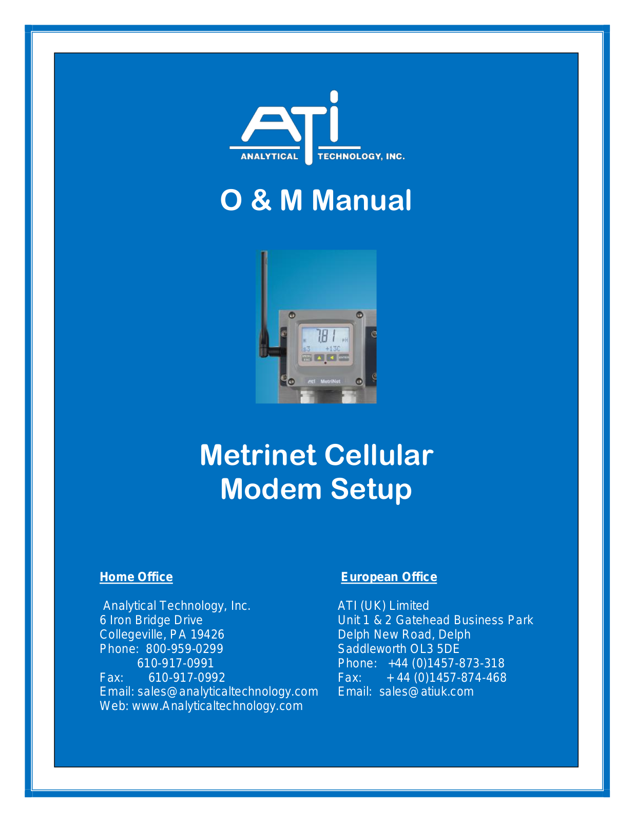 ATI Technologies Metrinet O & M Manual