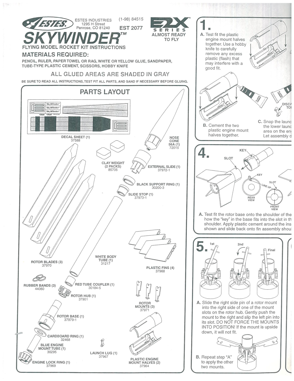 ESTES Skywinder User Manual