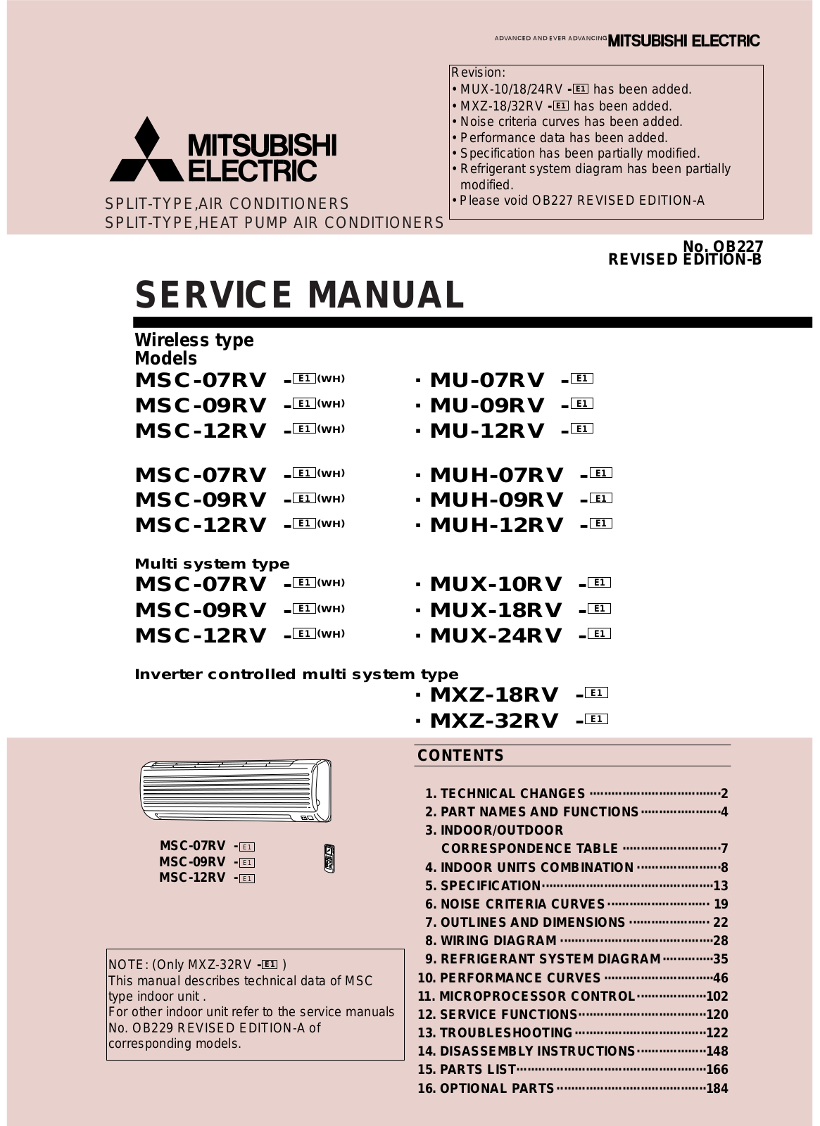 Mitsubishi ob227b Service Manual