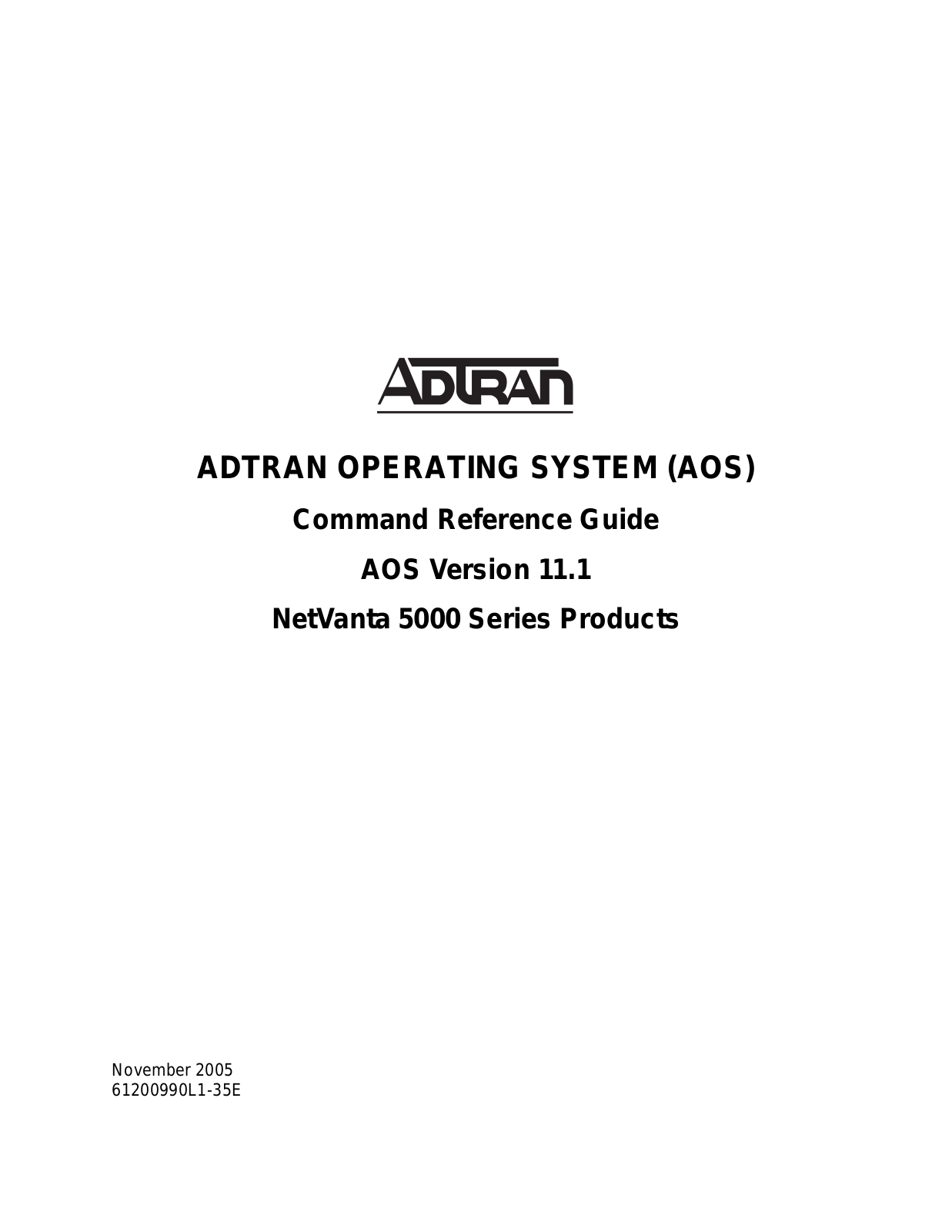 ADTRAN Total Access 5000 Command Reference Manual