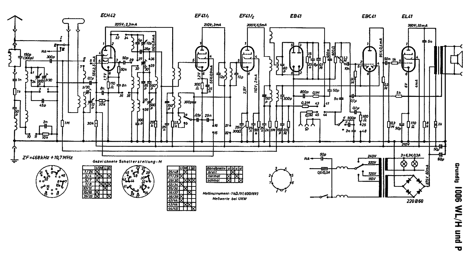 Grundig 1006-WL Schematic