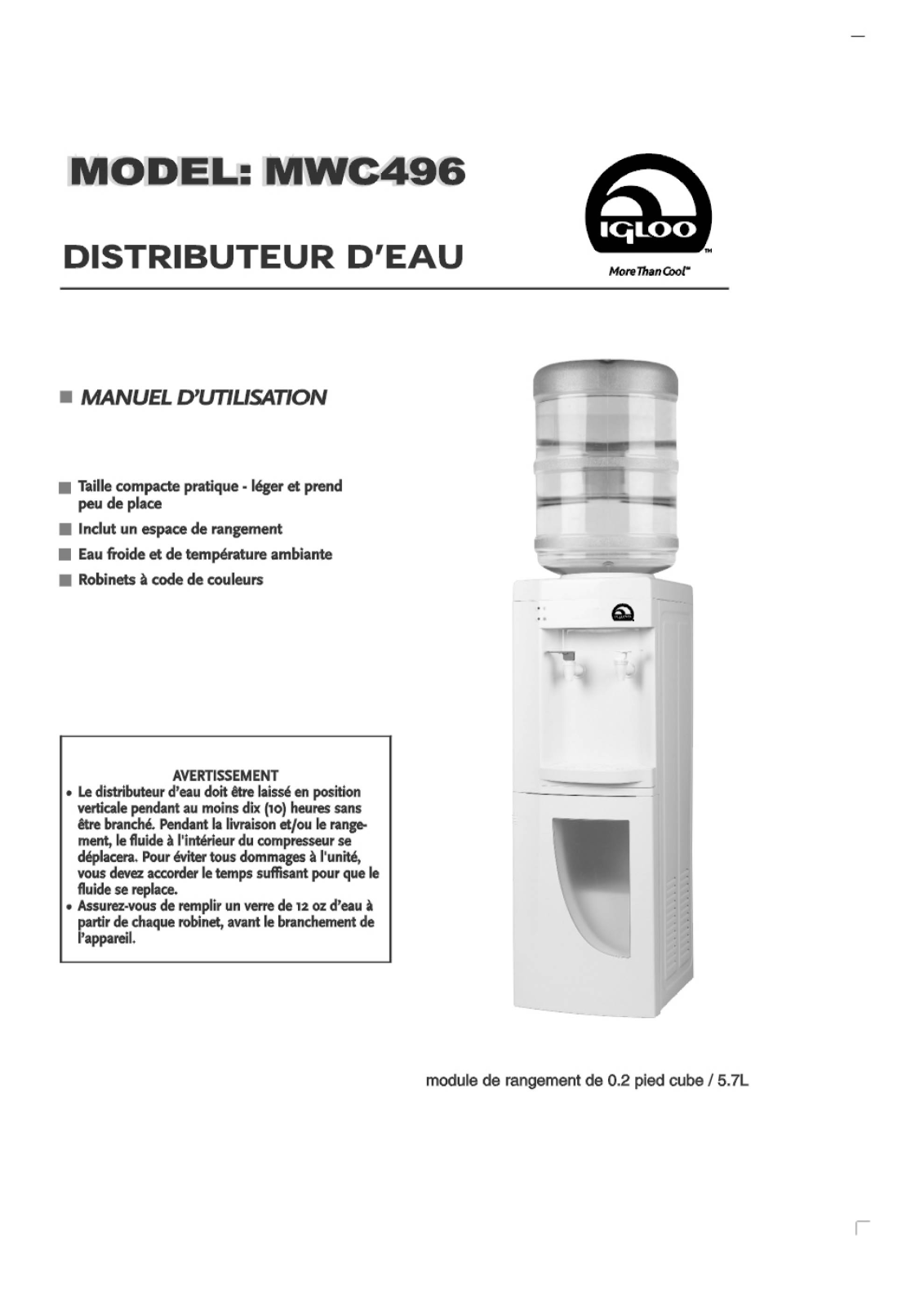 CURTIS MWC496 User Manual