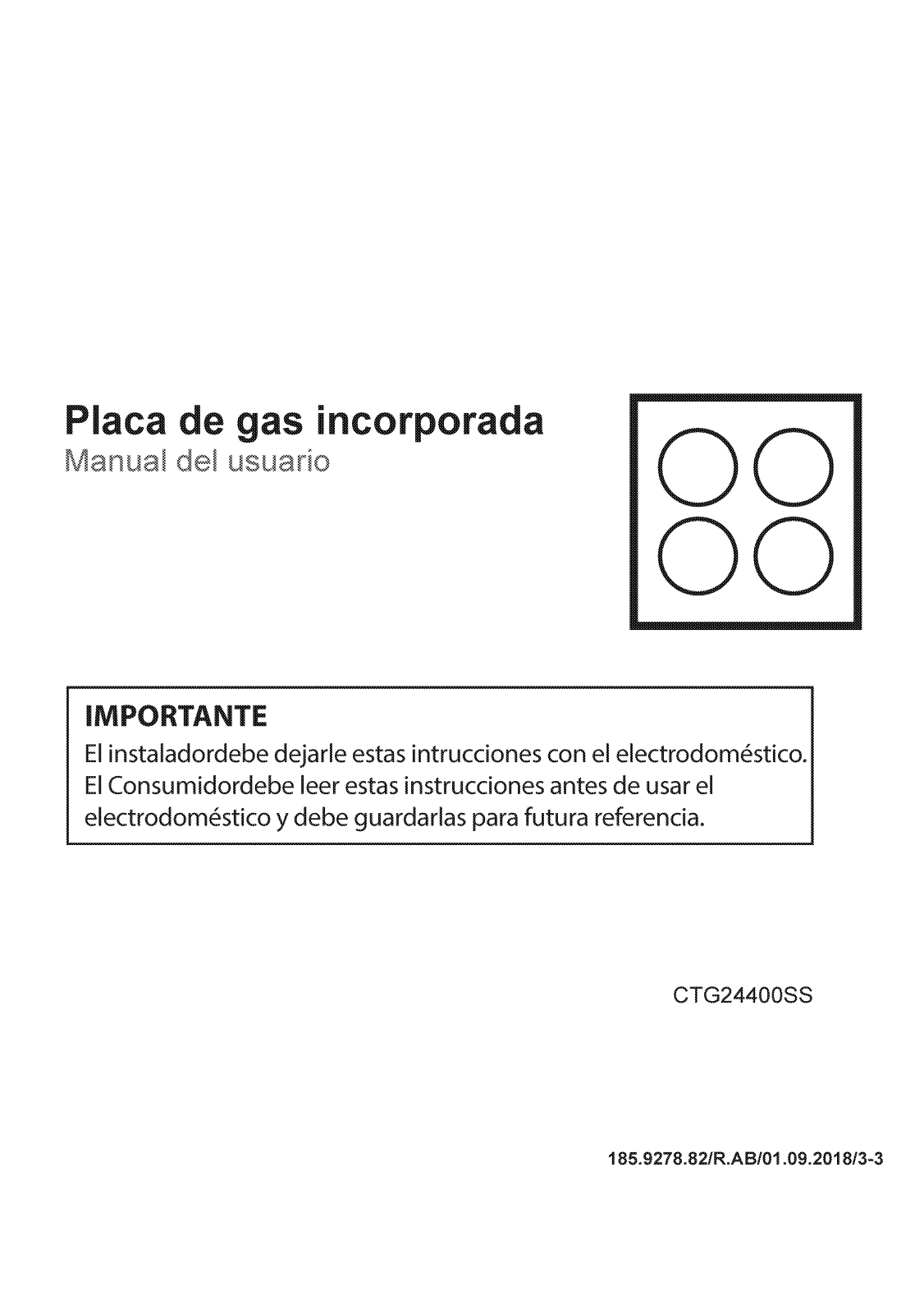 Blomberg CTG24400SS User Manual