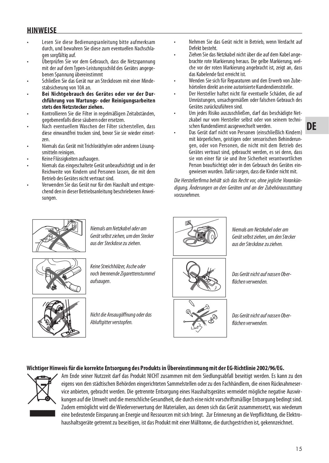 Delonghi XTE 220NBP, XTE 200NB, XTE 180NB Instructions Manual