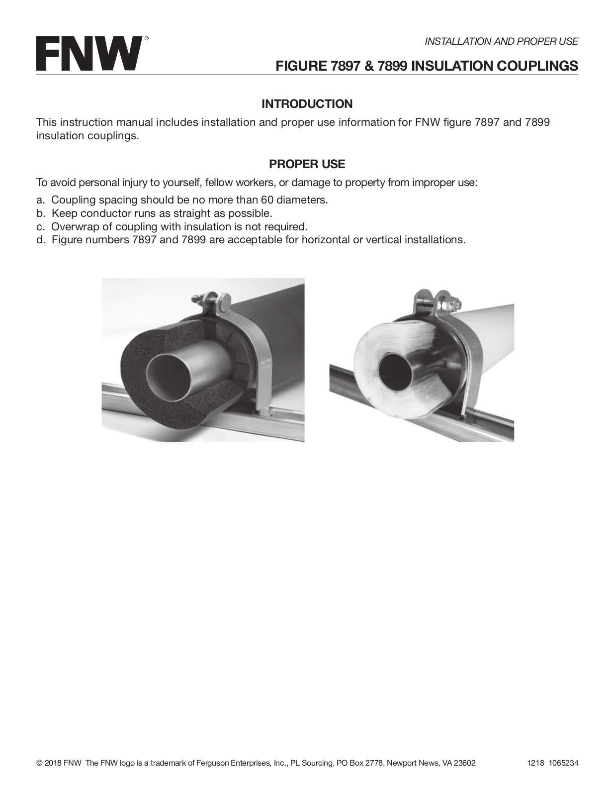 FNW 7897, 7899 Installation Manual