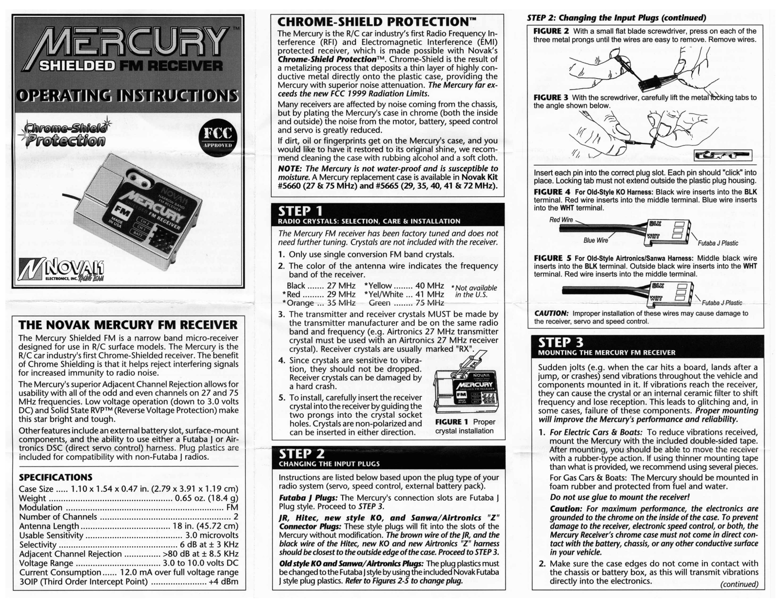 Novak MERCURY Operating Manual