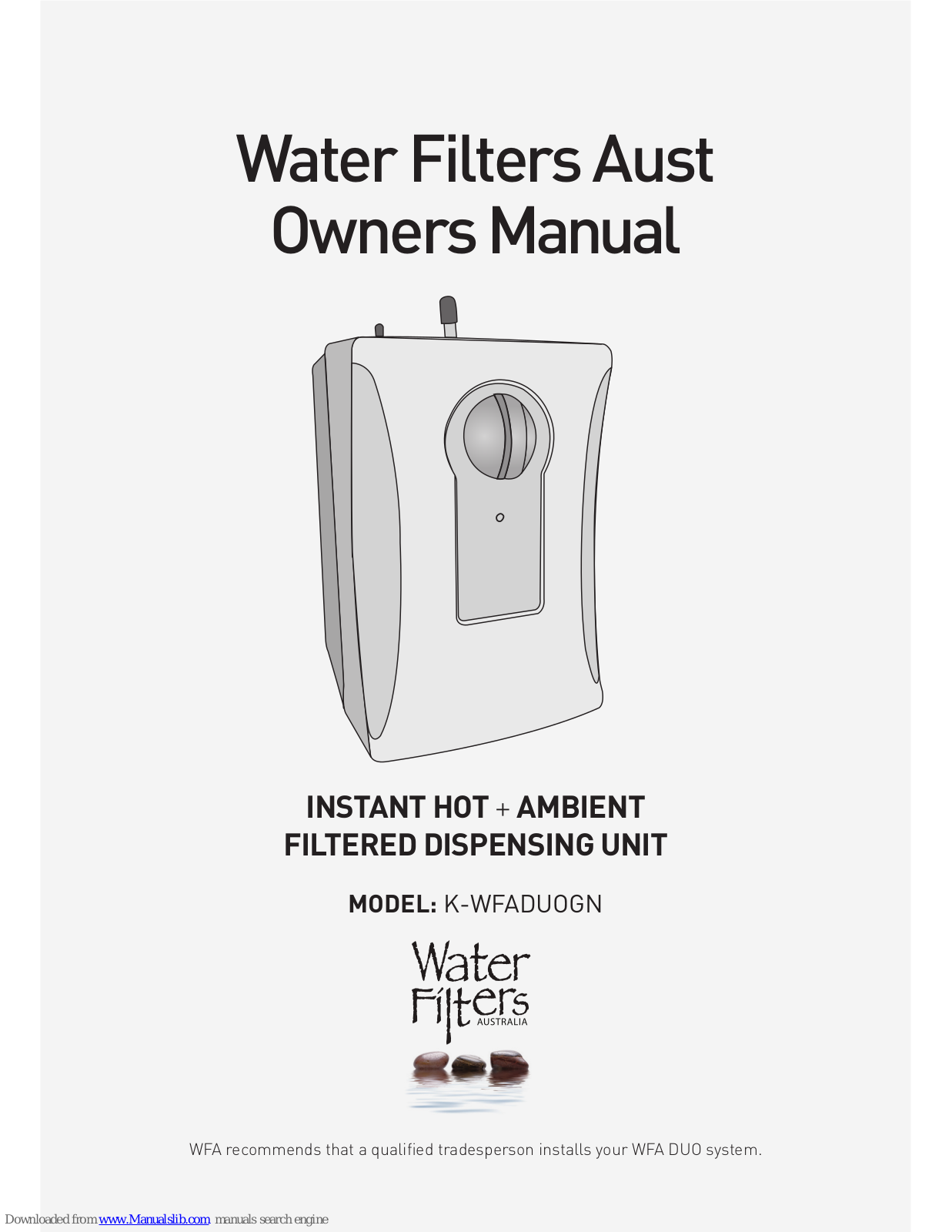 Water Filters Australia K-WFADUOGN Owner's Manual