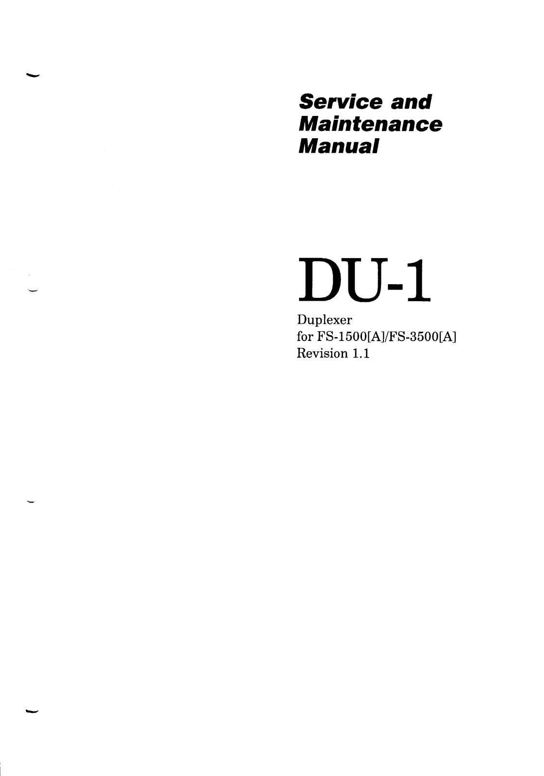 Kyocera FS-3500 Service manual