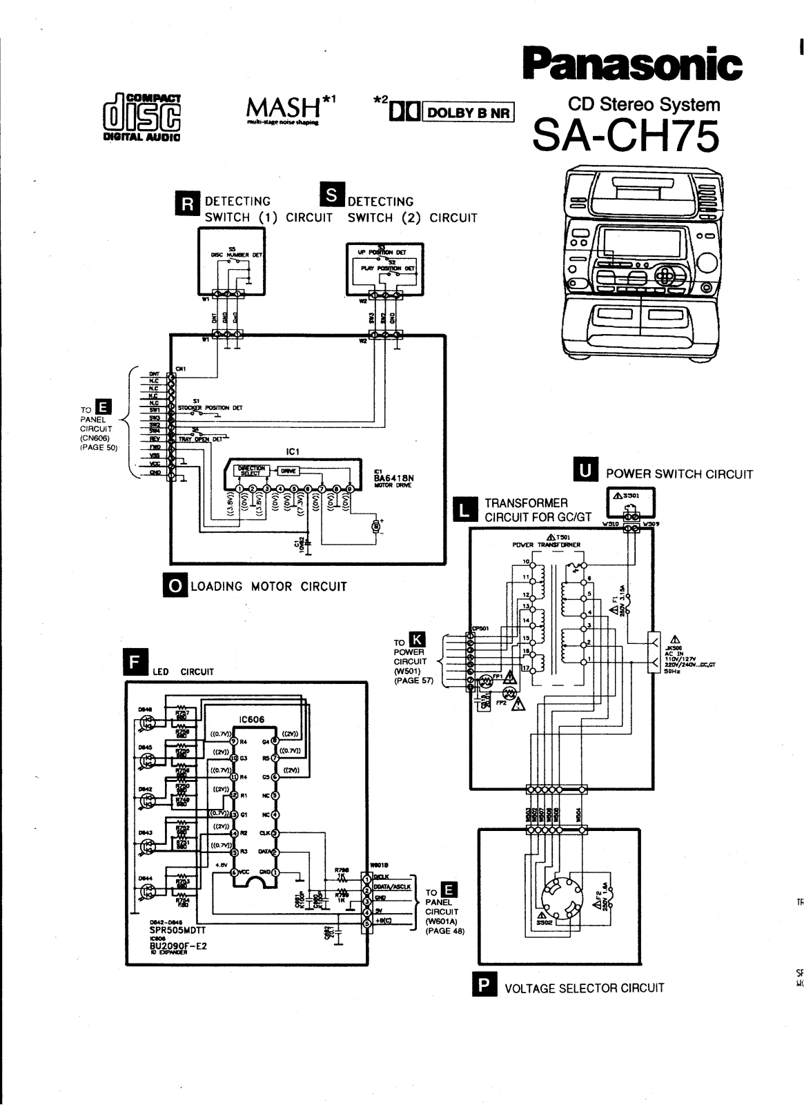 Panasonic SACH-75 Service manual
