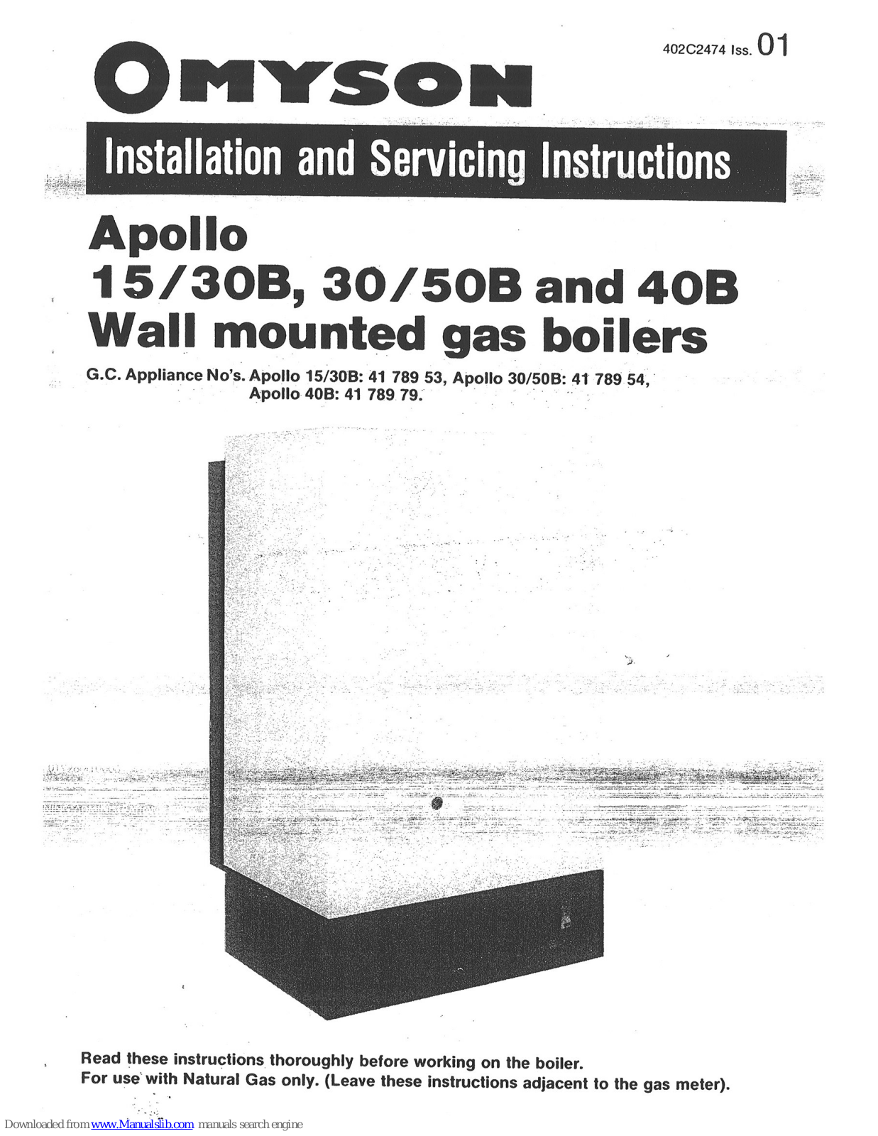 Omyson Apollo 15/50B Installation And Servicing Instructions