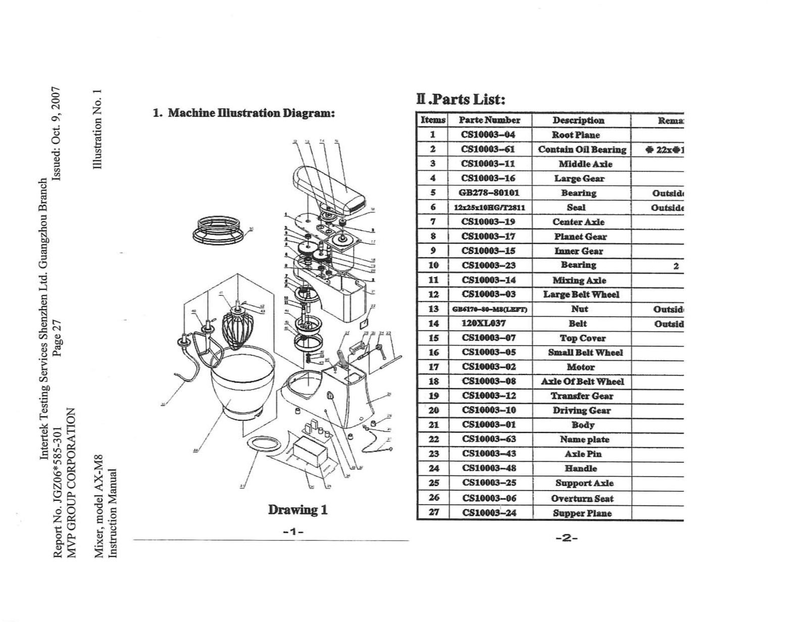 Axis AX-M8 Installation  Manual