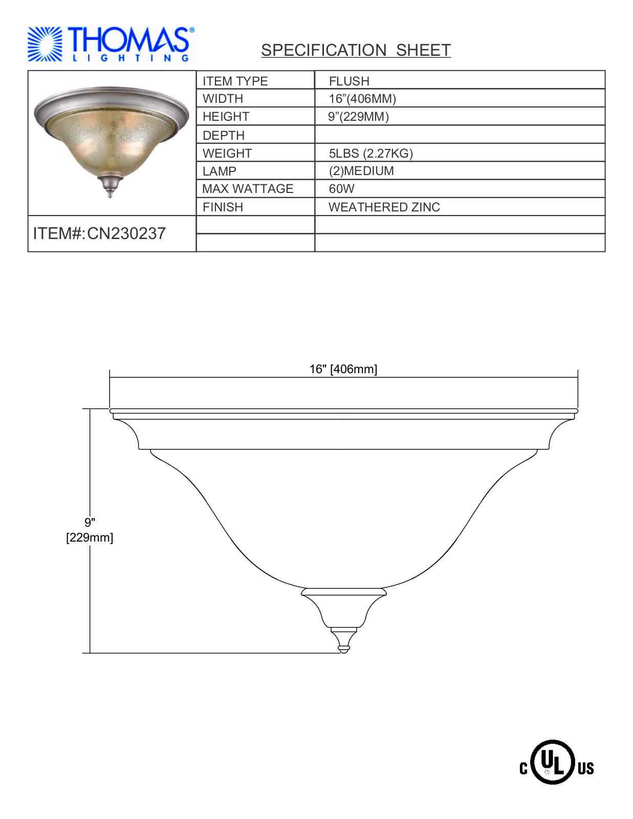 Thomas Lighting CN230237 User Manual - ManualMachine.com