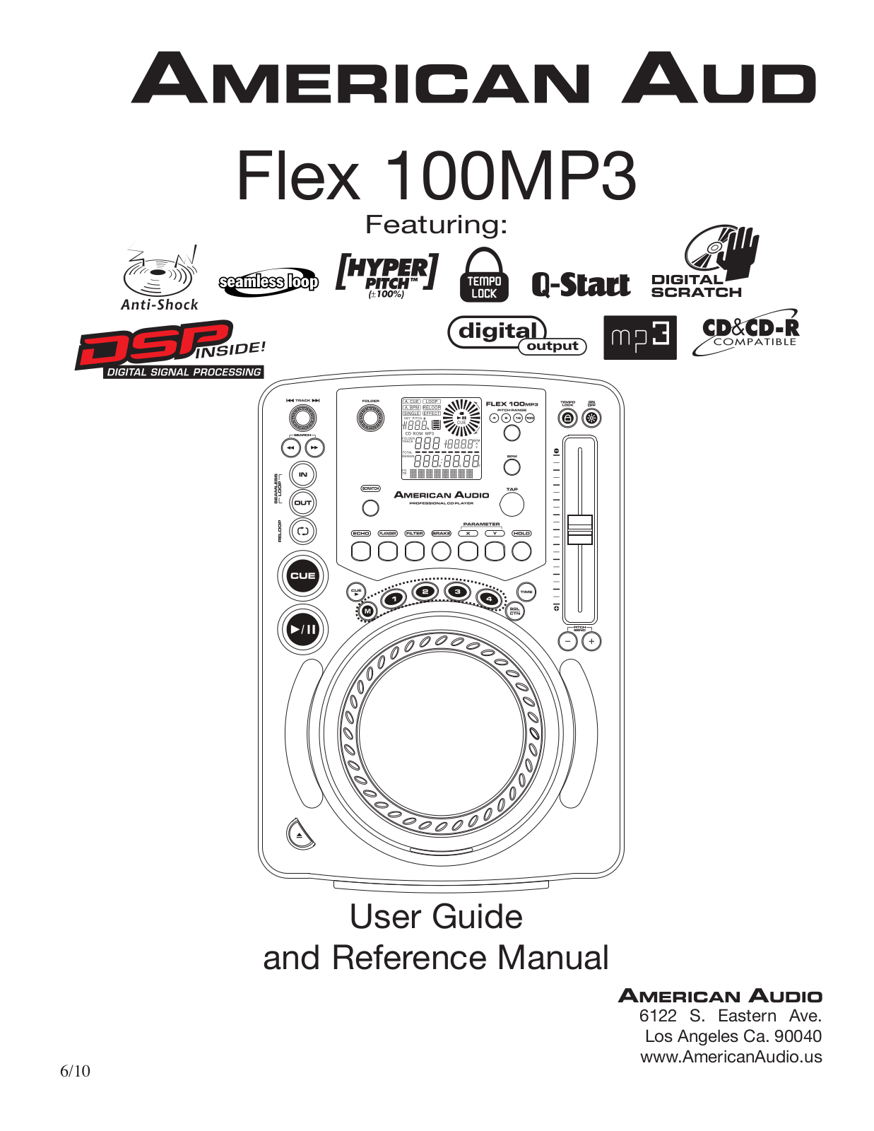 American Audio FLEX 100MP3 User Manual Rev 6-10