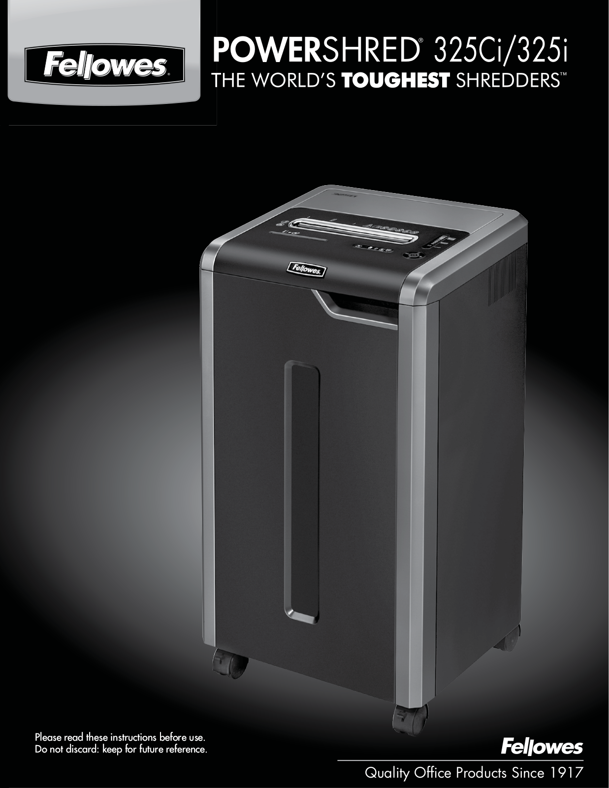 Fellowes 325Ci, 325i User Manual