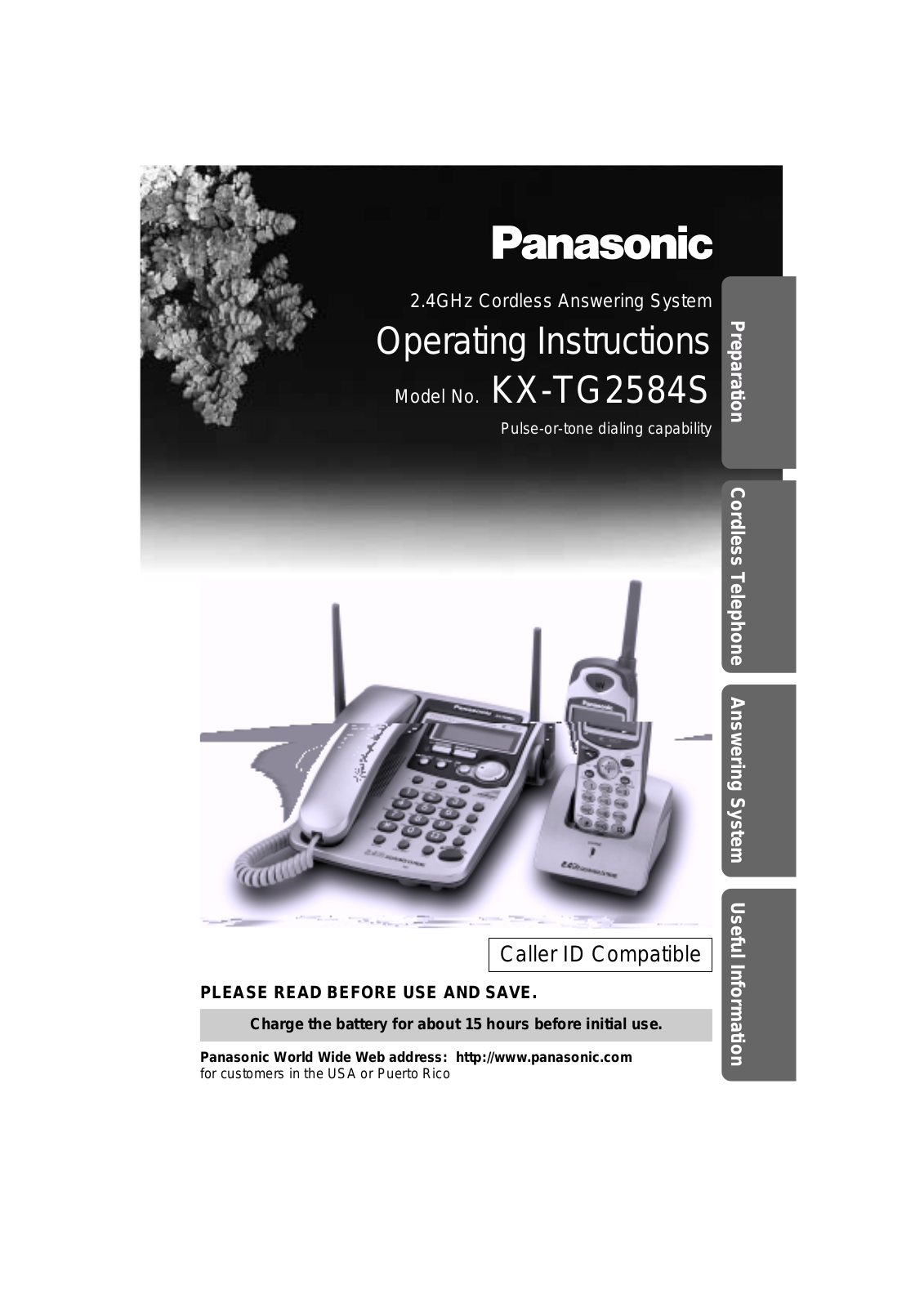 Panasonic KX-TG2584S User Manual