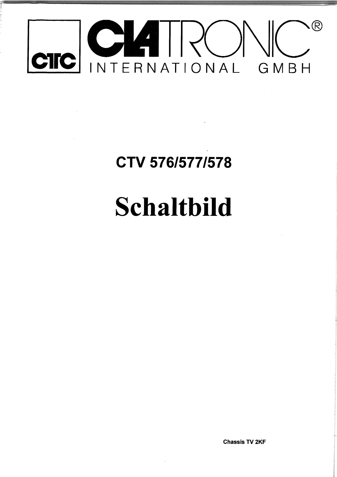 CLATRONIC CTV576, CTV577, CTV578 Service Manual