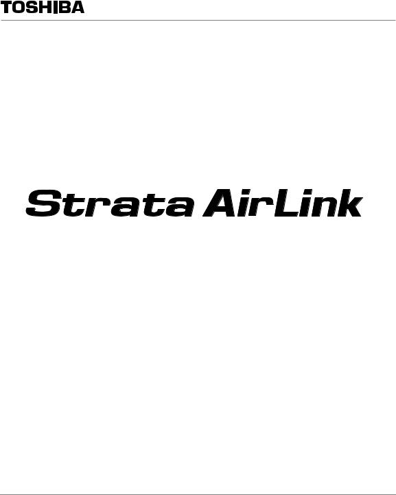 Toshiba Strata AirLink User Guide
