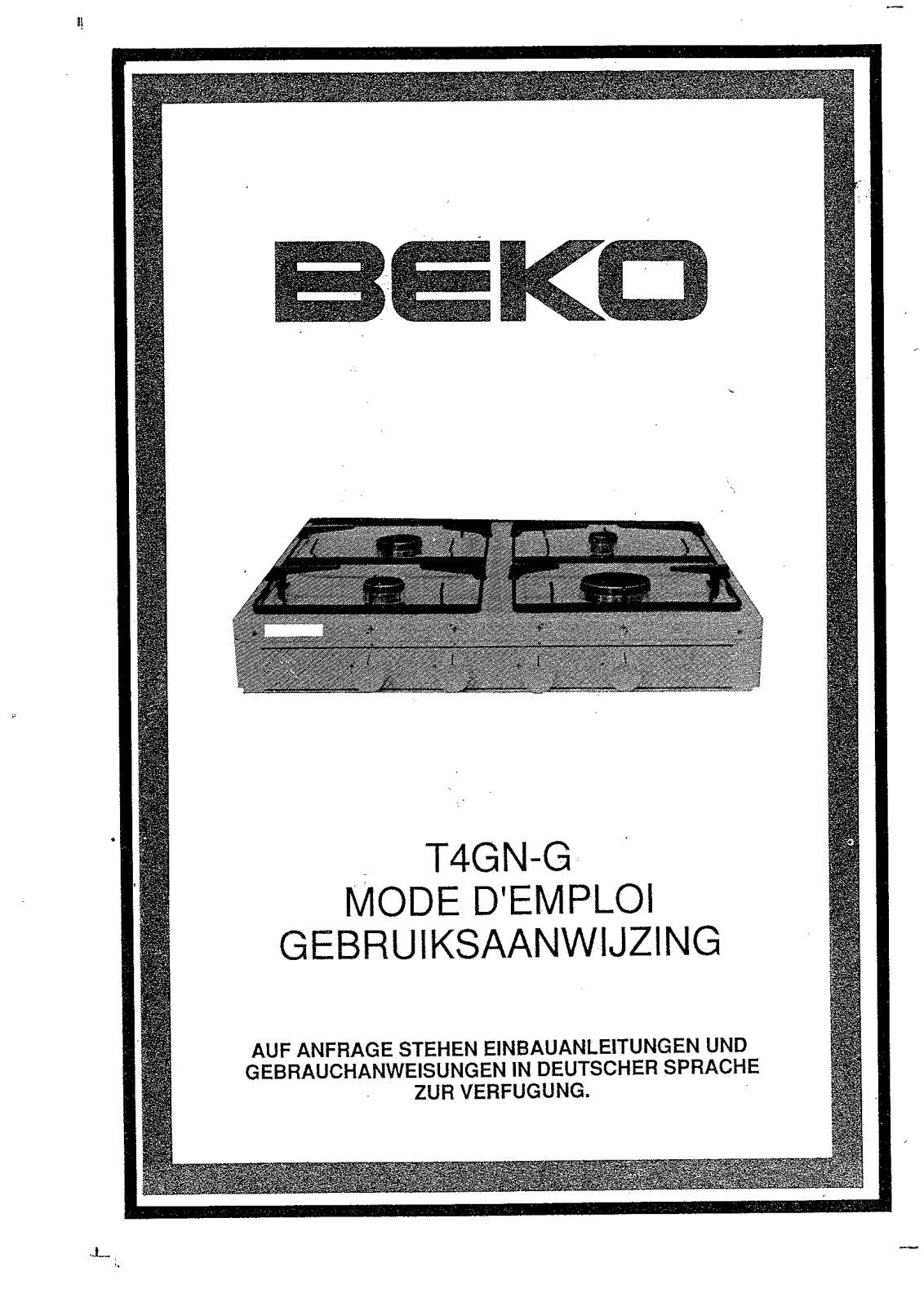 BEKO T4GN User Manual