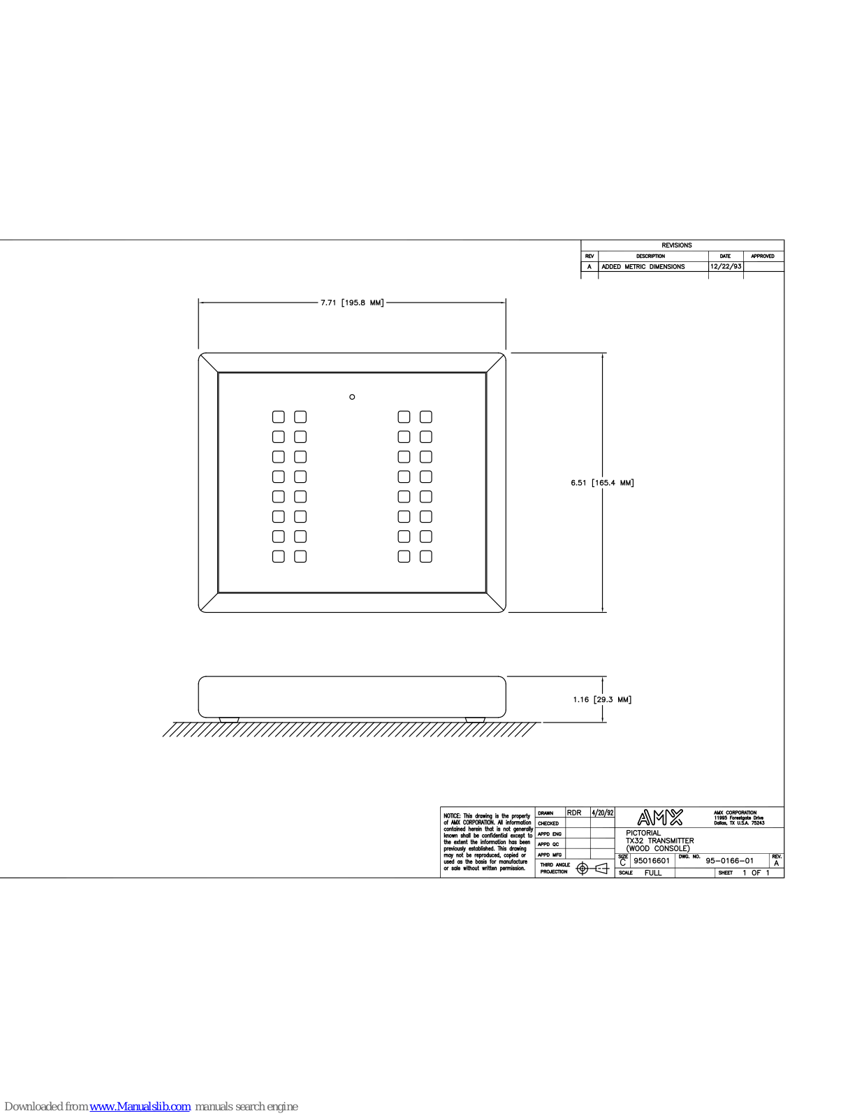 AMX TX32 Schematic Diagram