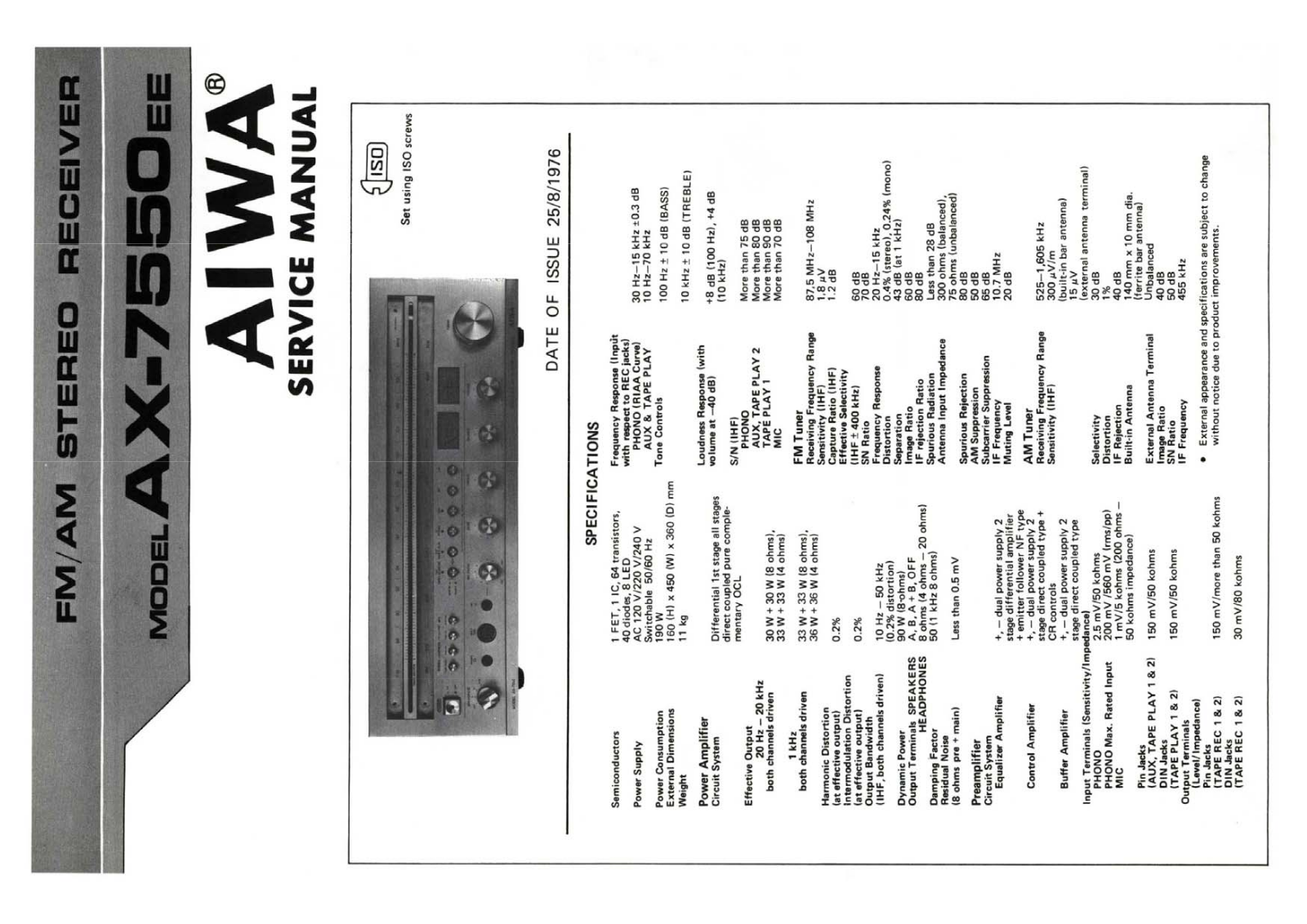 Aiwa AX-7550 Service Manual