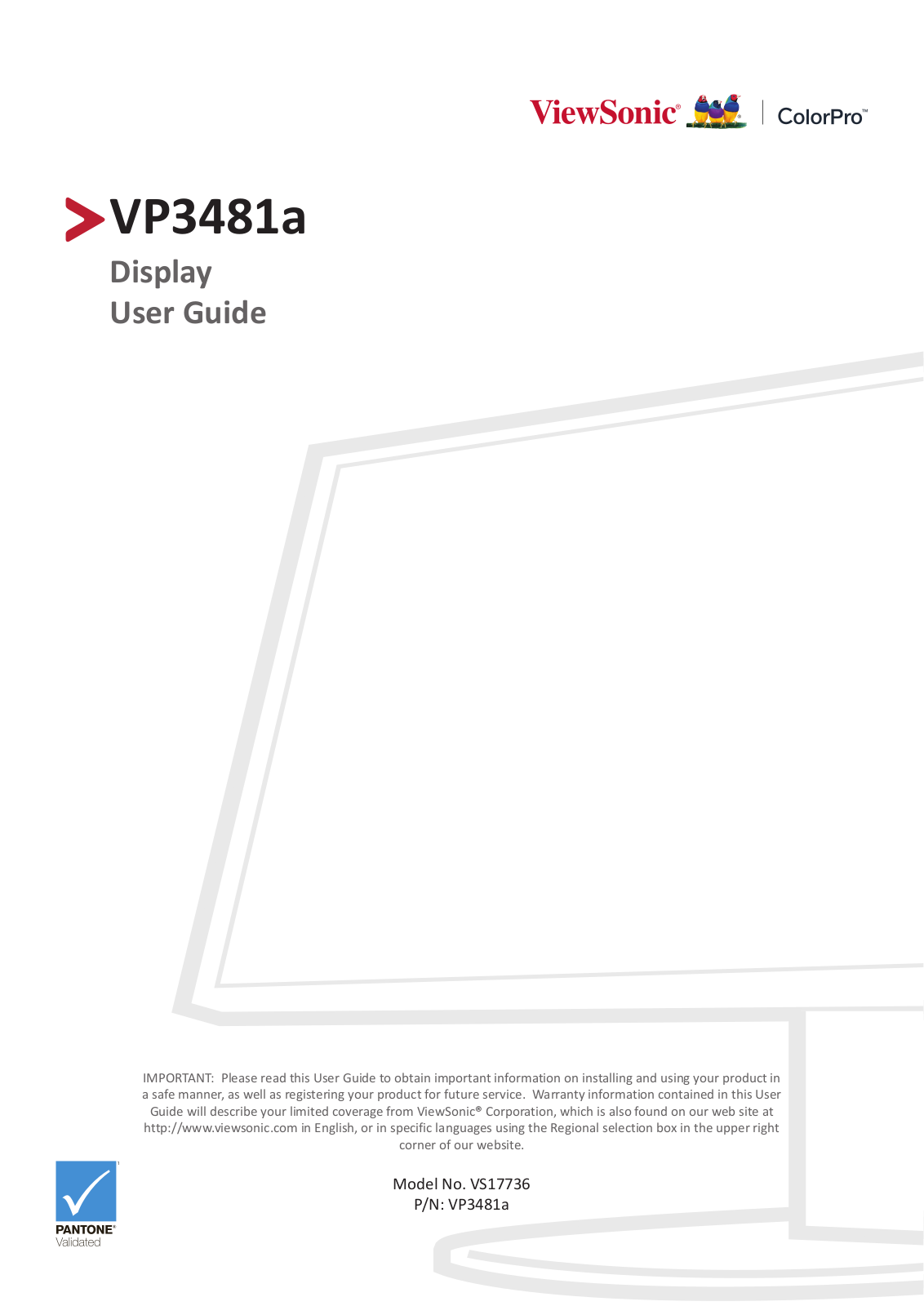 Viewsonic VP3481a User Guide