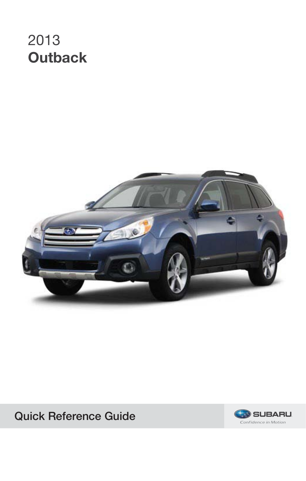 Subaru Outback 2013 Owner's Manual