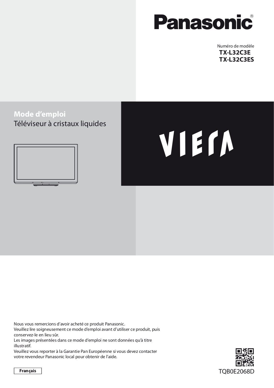 PANASONIC TX-L32C3E User Manual