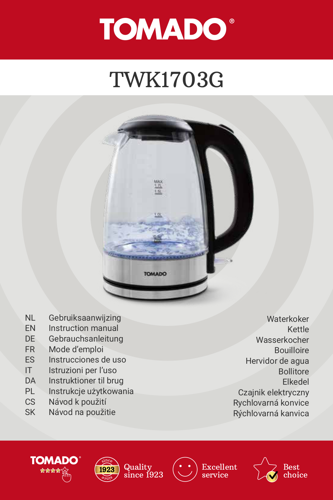 Tomado TWK1703G User guide - ManualMachine.com