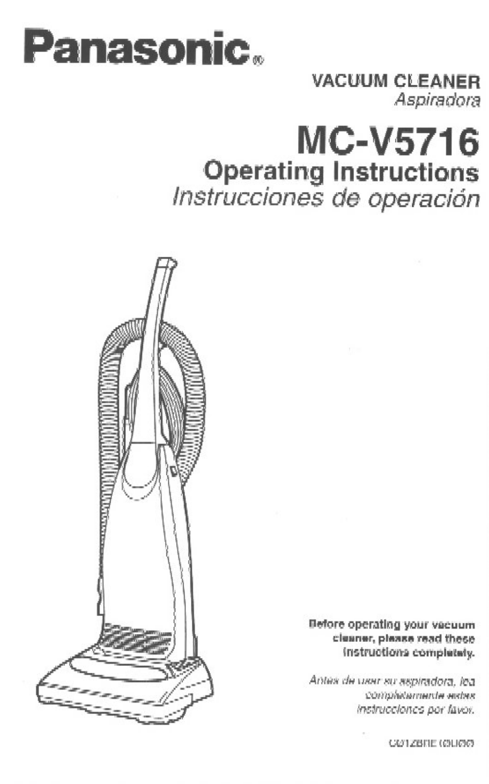 Panasonic MC-V5716 User Manual