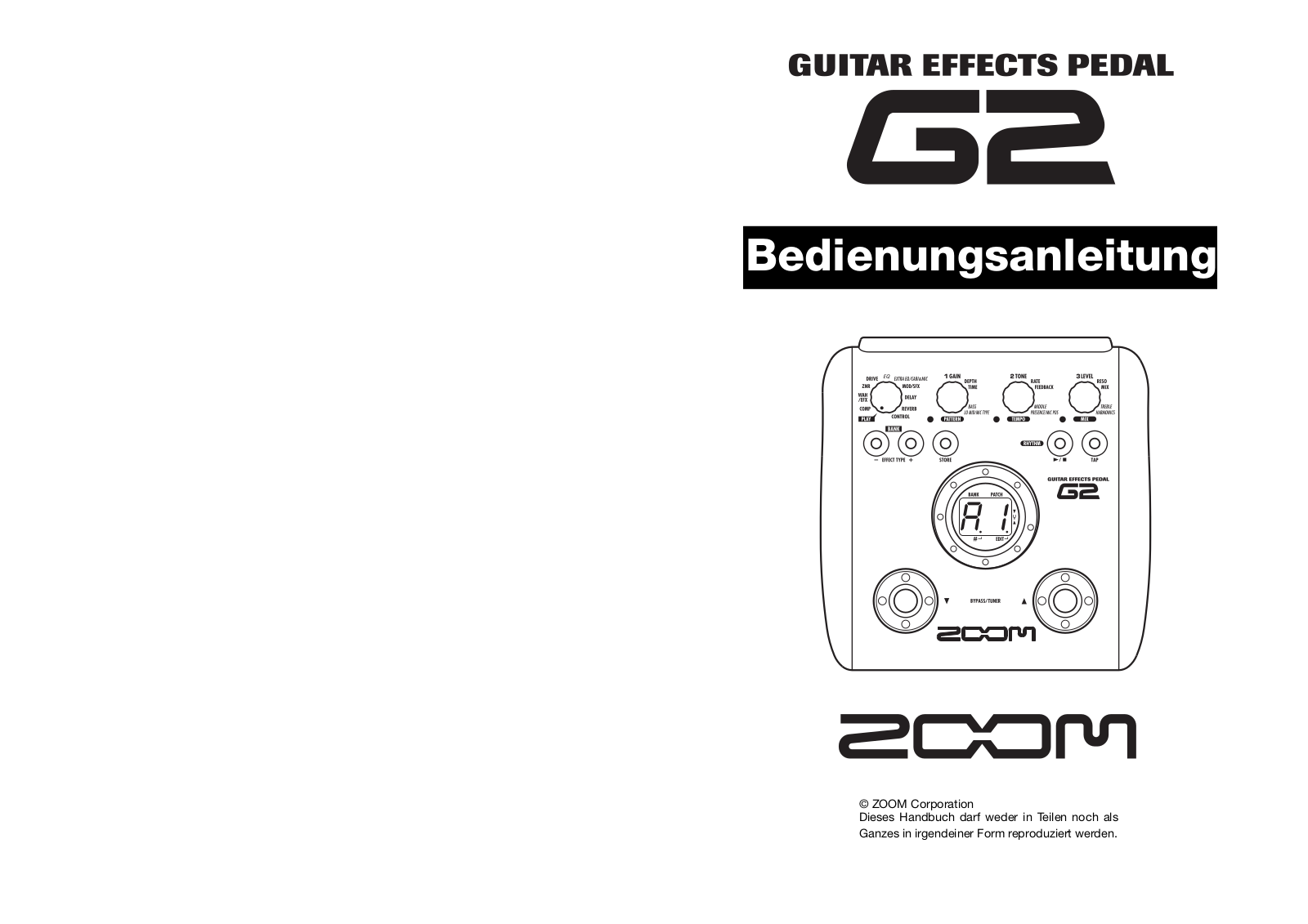 Zoom G2 User Manual