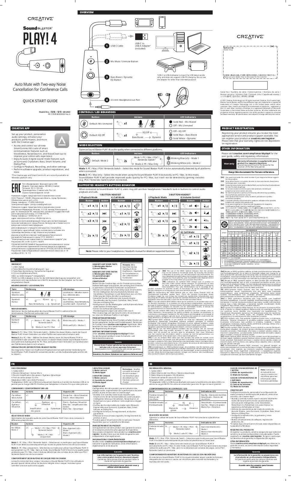 Creative USB-C Sound Blaster Play! 4 User Manual